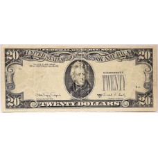 UNITED STATES OF AMERICA 1995 . TWENTY 20 DOLLAR BANKNOTE . ERROR . NO SERIALS OR SEALS